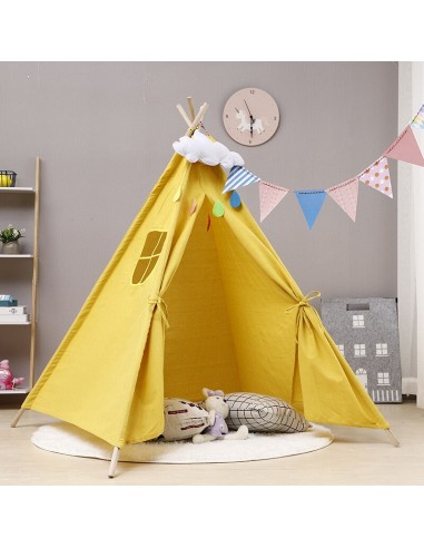 Tipi Enfant Jaune Moutarde brillant des détails fins