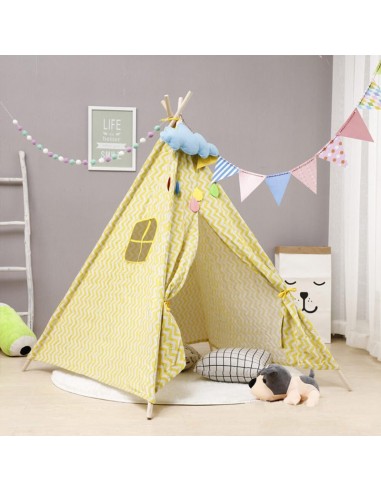 Tipi Enfant Rayure Jaune plus qu'un jeu 