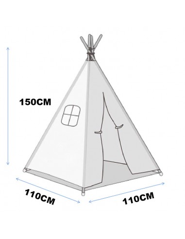 Tipi Gris avec Étoiles le concept de la Pate a emporter 