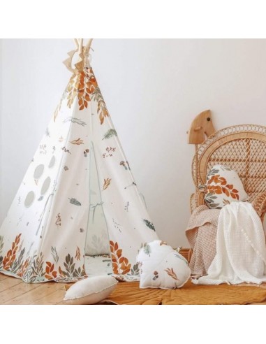 Ensemble tipi et tapis « Amis de la forêt » solde