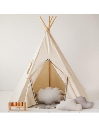 Tipi Enfant « Pompons Gris » outlet