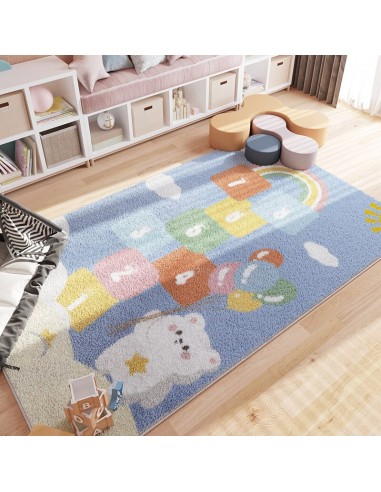 Tapis pour Chambre Marelle avec Ourson plus qu'un jeu 