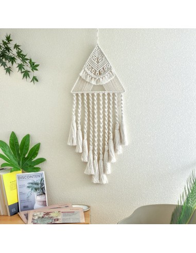 Attrape rêves Triangle Macramé Blanc 50% de réduction en Octobre 2024