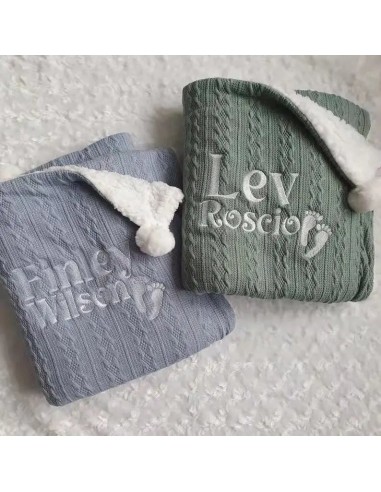 personalized knit blanket Livraison rapide