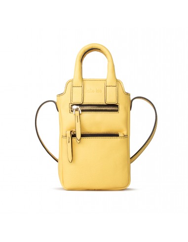 POCHETTE TELEPHONE VELYA - Vachette lisse - Jaune 50-70% off 